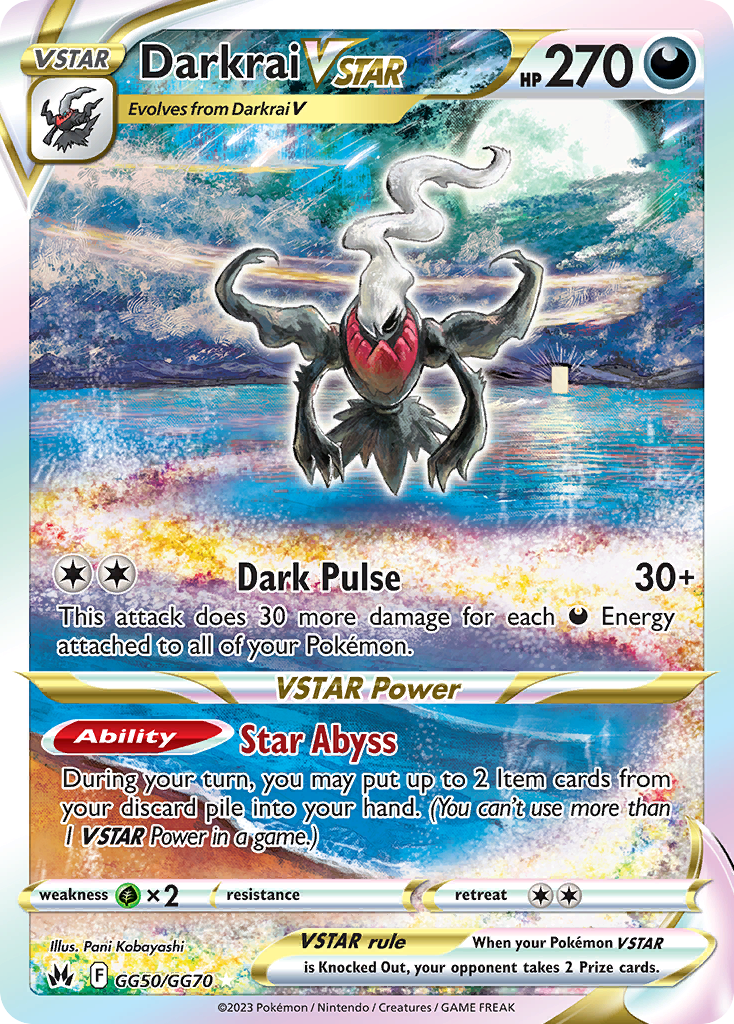 Crown Zenith Galarian Gallery Darkrai VSTAR #GG50/70